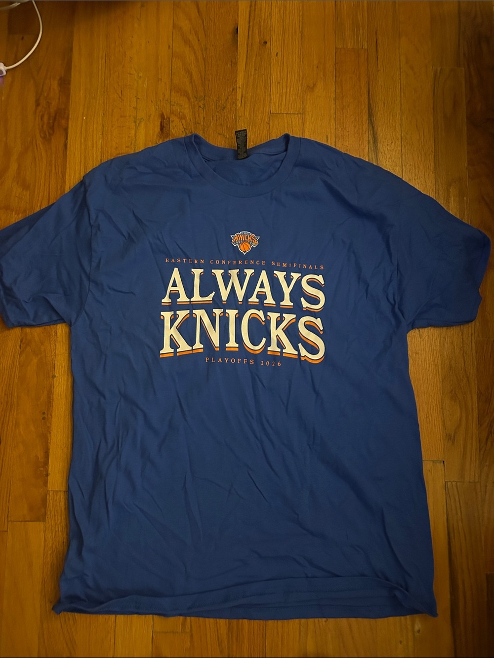 Always Knicks Blue Graphic T-Shirt - Official Team Design